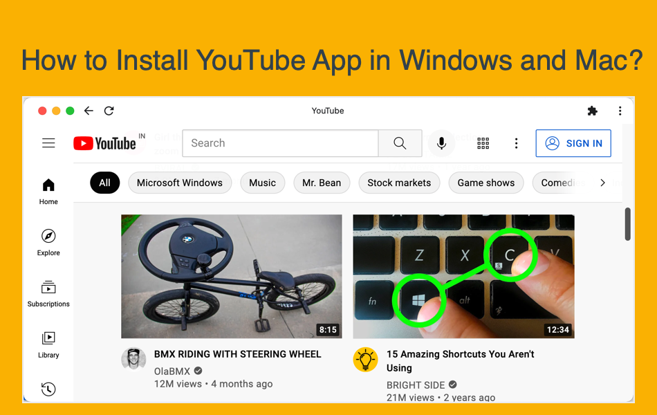 How to Install YouTube App in Windows and Mac