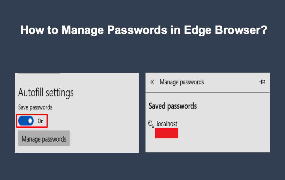 How to Manage Passwords in Edge Browser