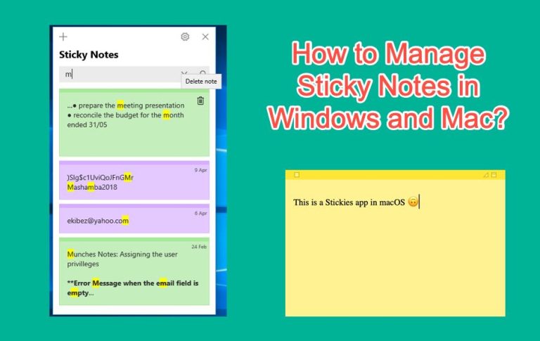 How to Manage Sticky Notes in Windows and Mac
