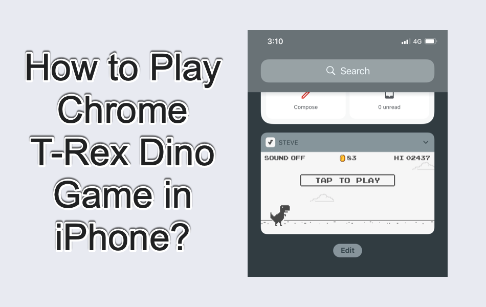 How to Play Chrome T Rex Dino Game in iPhone