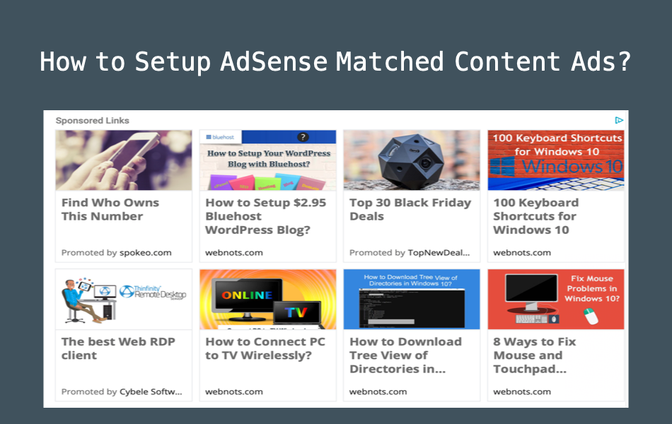 How to Setup AdSense Matched Content Ads