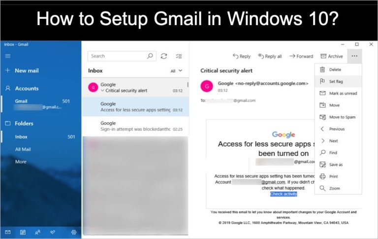 How to Setup Gmail in Windows 10
