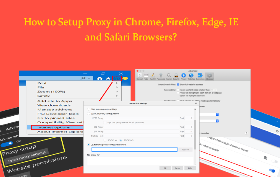 How to Setup Proxy in Chrome Firefox Edge IE and Safari Browsers