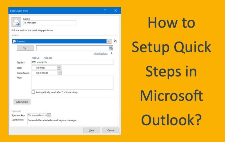 How to Setup Quick Steps in Microsoft Outlook