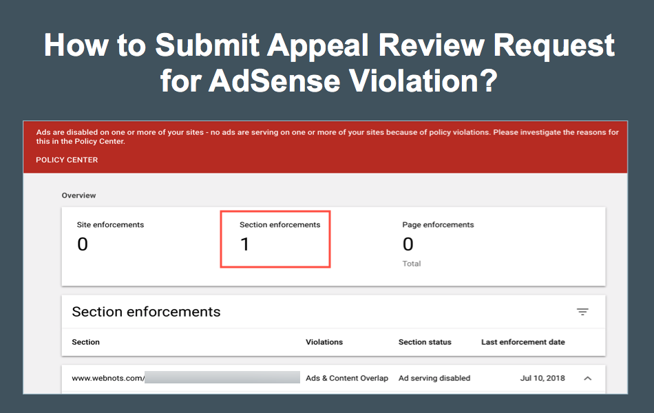 How to Submit Appeal Review Request for AdSense Violation