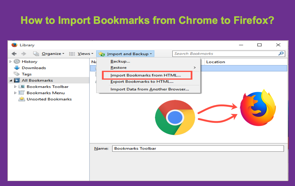 Import Bookmarks from Chrome to
