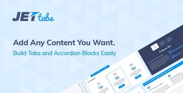 Elementor Page Builder标签和手风琴插件JetTabs