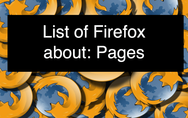 Firefox列表关于页面