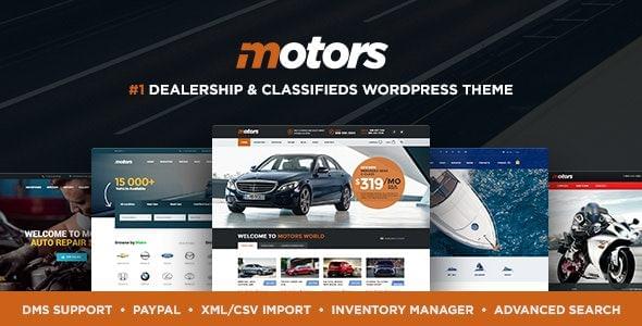 Motors Car Dealer Rental Classifieds WordPress theme