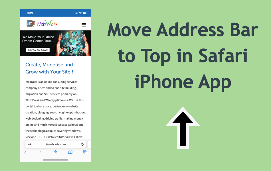 Move Address Bar to Top in Safari iPhone App