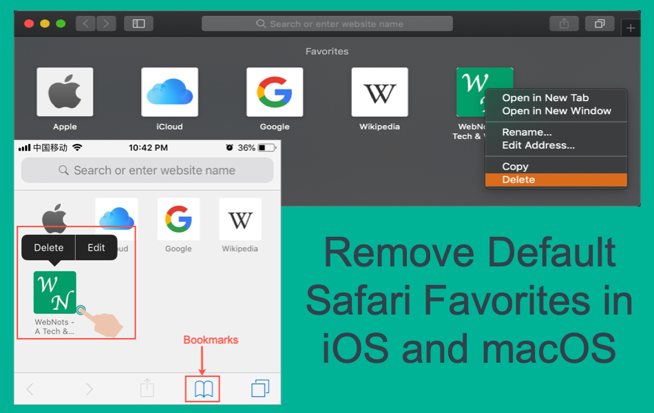 Remove default safari favorites in ios and macos.png