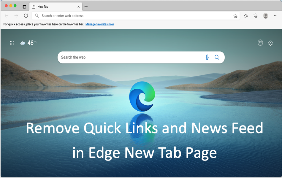 Remove Quick Links and News Feed in Edge New Tab Page