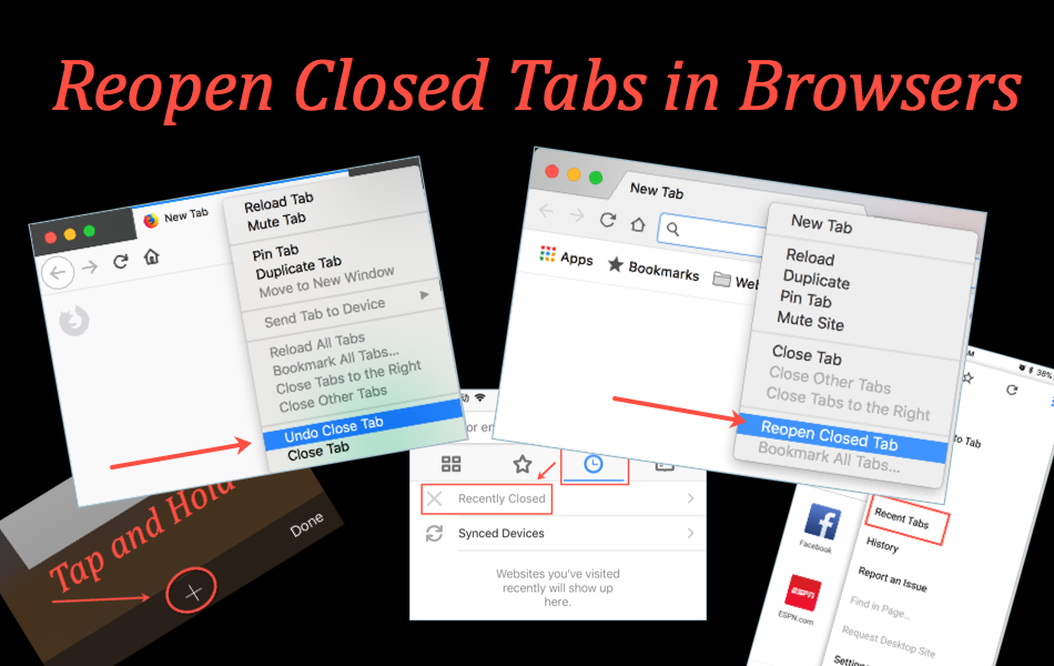 Reopen Closed Browser Tabs in Browser