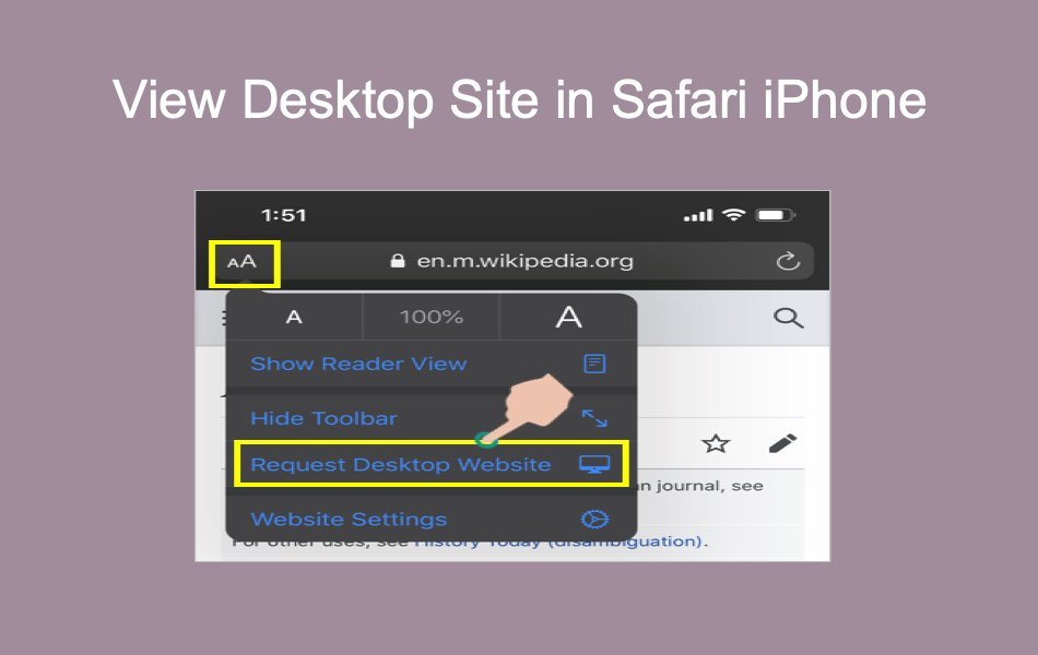 View Desktop Site in Safari iPhone