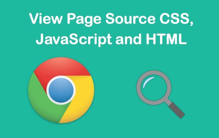 View Page Source CSS JS and HTML in Chrome