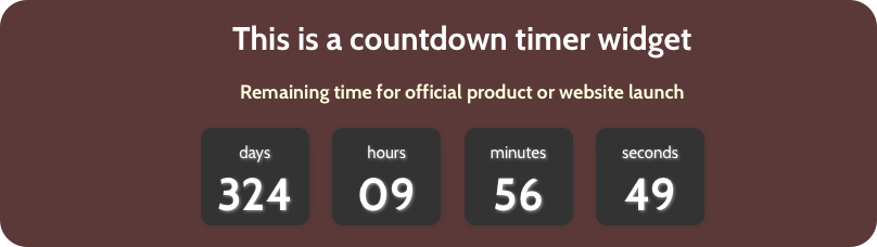 Weebly网站的免费倒数计时器小部件