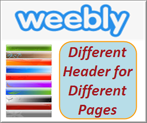 Weebly Different Header for Different Pages