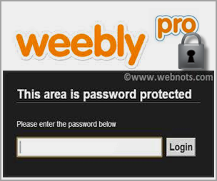 Weebly Pro Password Protection