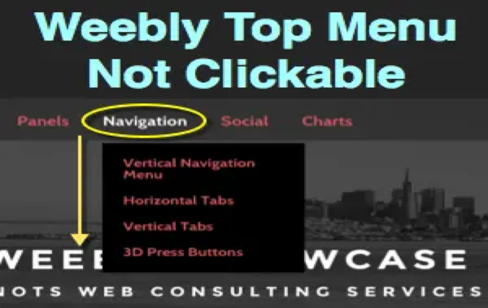 Weebly Top Level Menu