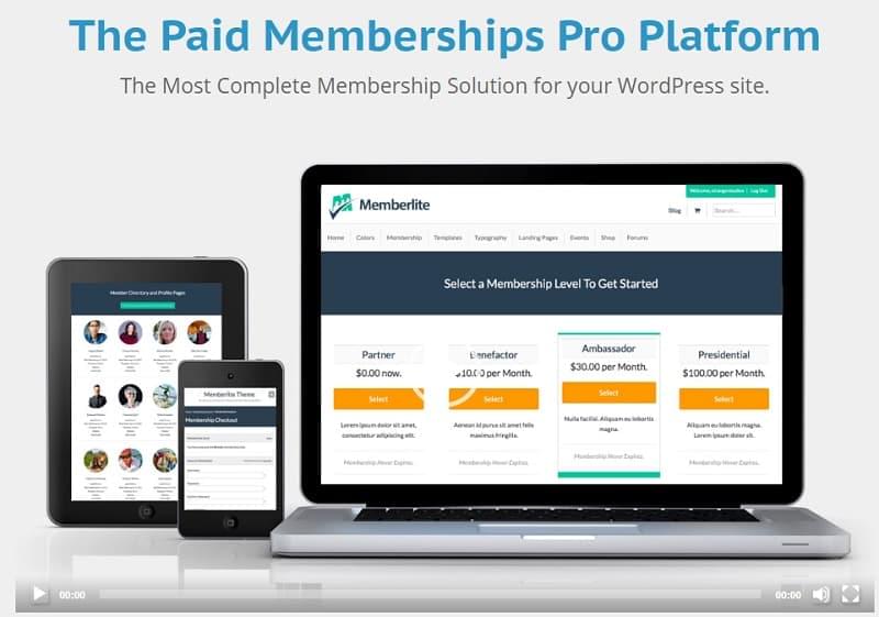WordPress会员插件Paid Memberships Pro