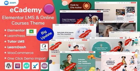 教育LMS和在线培训课程WordPress主题eCademy