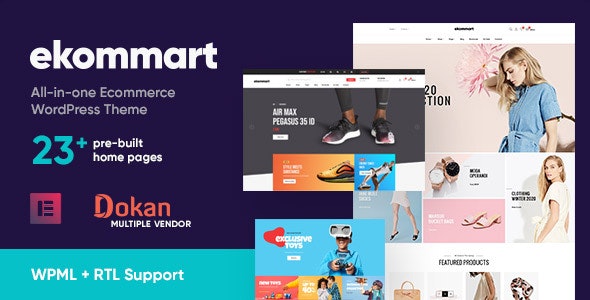 ekommart allinone ecommerce wordpress theme