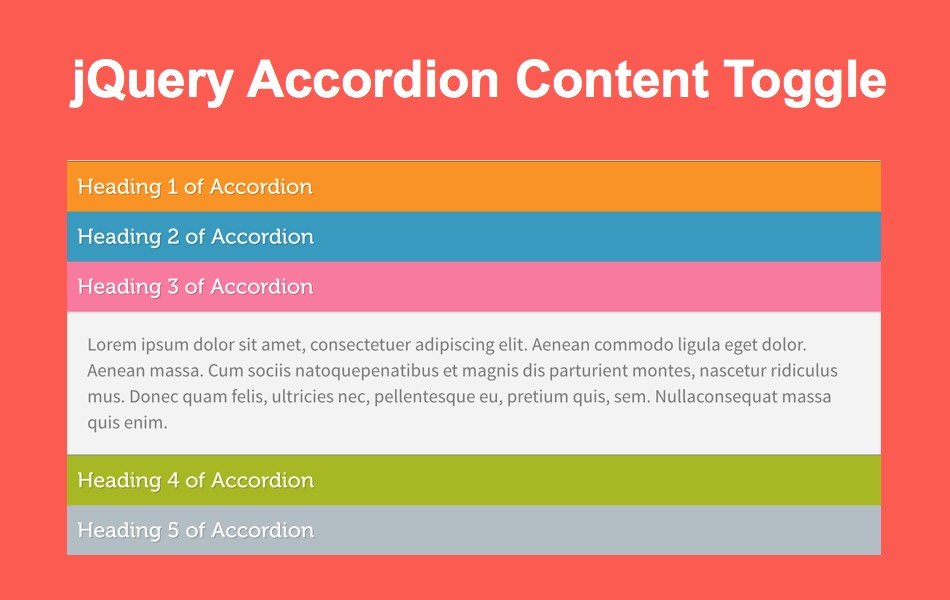 jQuery Accordion Content Toggle
