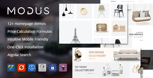 modus modern furniture woocommerce theme