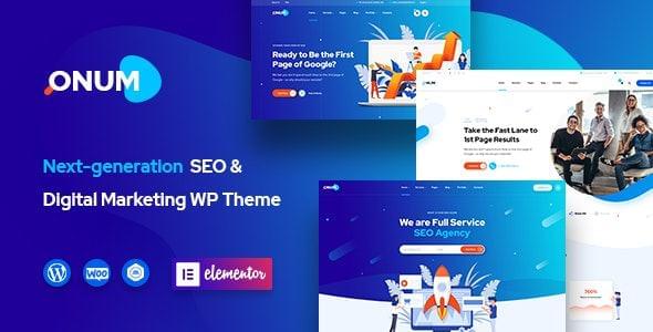 onum seo marketing elementor wordpress theme