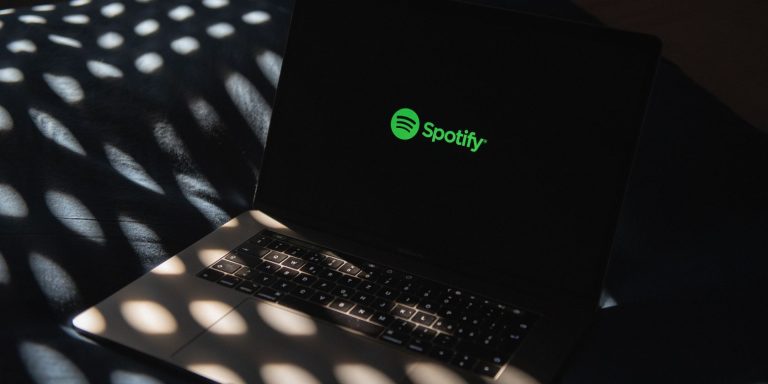 spotify on laptop