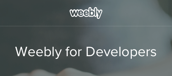 Weebly 开发者中心