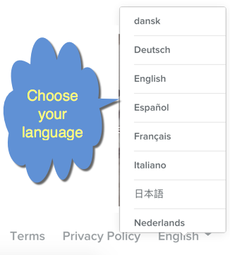 在 Weebly 中选择语言