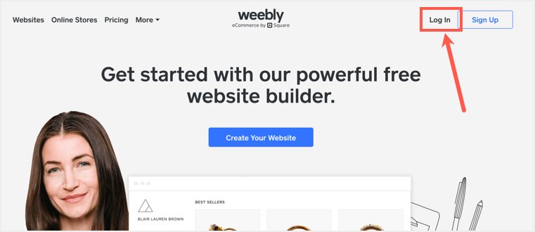 Weebly 中的登录选项