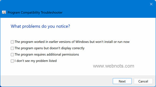 在疑难解答中选择问题