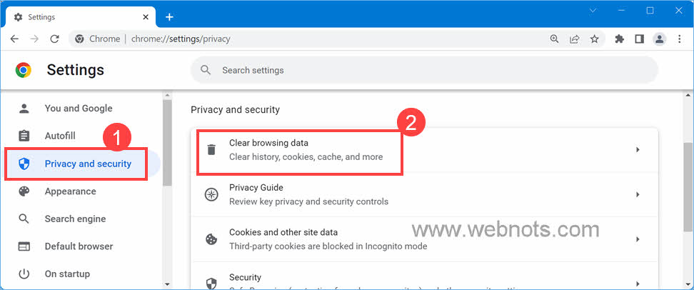 Chrome 隐私和安全设置