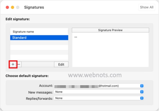 在 Outlook Mac App 中编辑或创建新签名