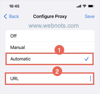 iPhone 中的自动代理配置