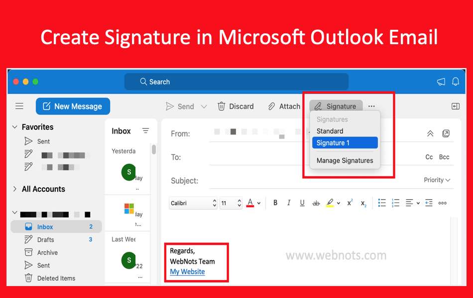 Create Signature in Microsoft Outlook Email