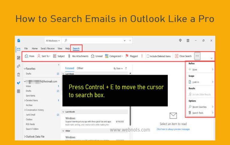 How to Search Emails in Outlook Like a Pro