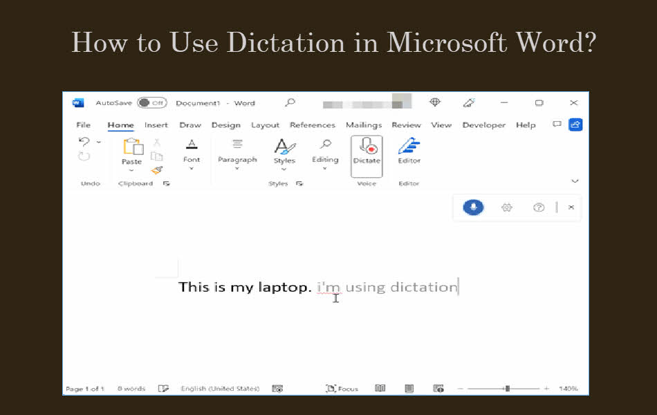 How to Use Dictations in Microsoft Word