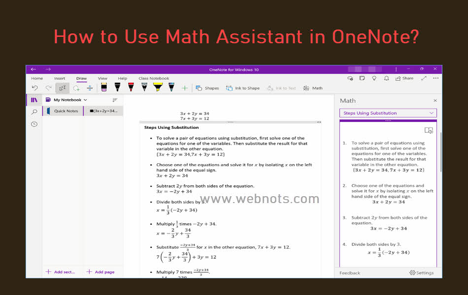 How to Use Math Assistant in OneNote