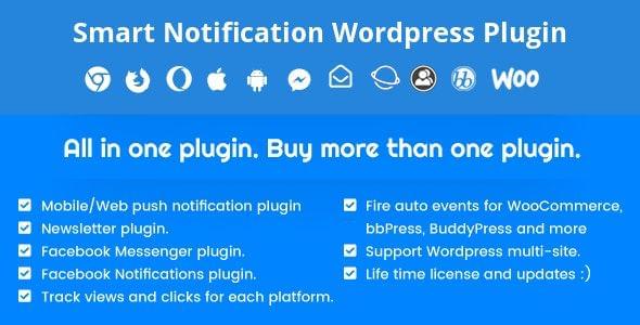 Smart Notification Wordpress Plugin Web amp Mobile Push FB Messenger