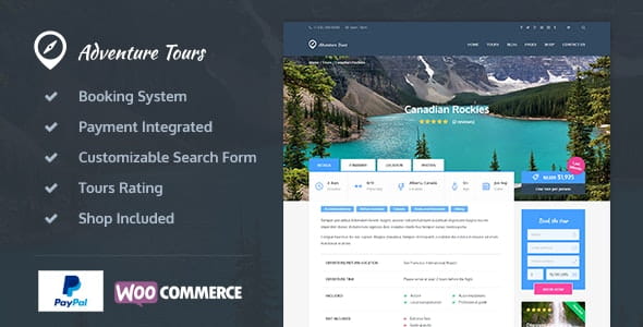 adventure tours wordpress tourtravel theme