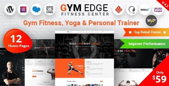 gymedge gym fitness wordpress theme