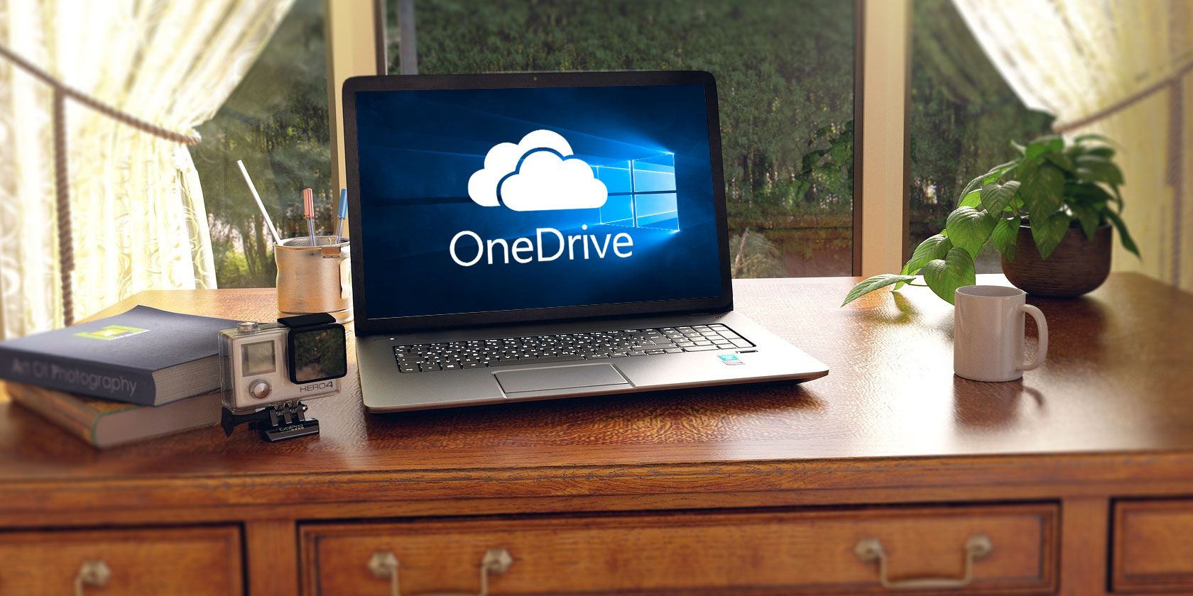 Windows 10 笔记本电脑上的 OneDrive 徽标