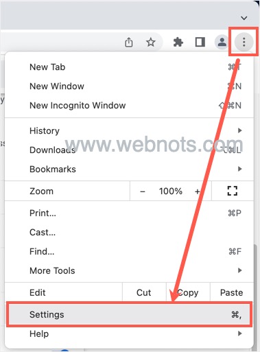 打开谷歌浏览器设置页面