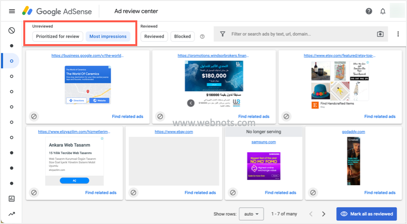 AdSense 广告审核中心