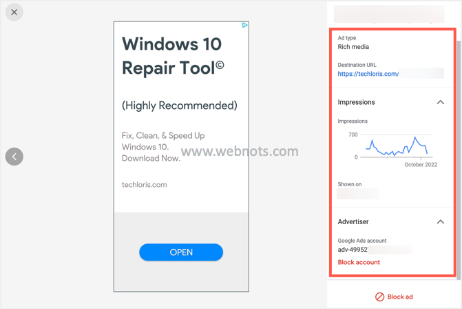 从广告查看中心屏蔽广告或广告商