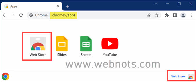 打开 Google Chrome 网上应用店