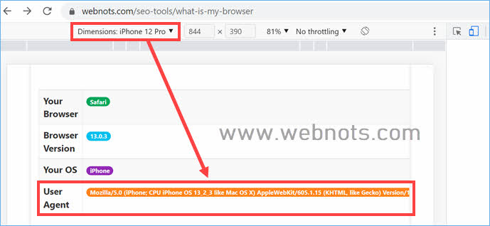 使用 Chrome 开发者工具更改用户代理
